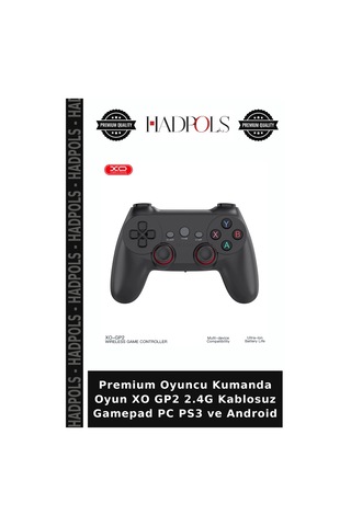 Premium Oyuncu Kumanda Oyun Xo Gp2 2.4g Kablosuz Gamepad Pc Ps3 Ve Android