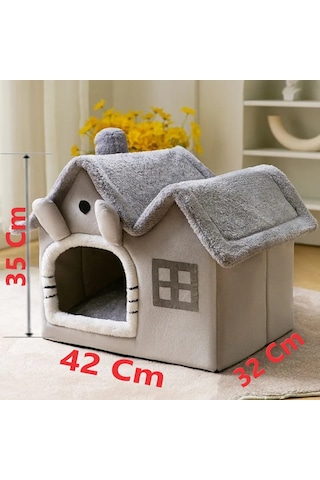 Tineke Yumuşak Kedi Yatağı Derin Uyku ve Kış Evi Small
