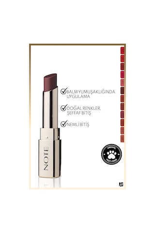 Note Cosmetique Iconic Sheer Lipstick Nemlendirici Parlak Ruj 207 Idol - Kahverengi