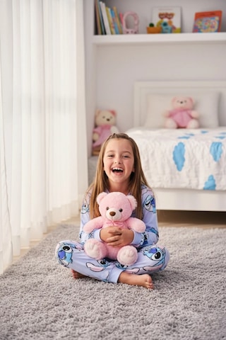 İsobel Kids Pamuk Mavi Çizgi Filmli Kız Çocuk Pijama Takımı
