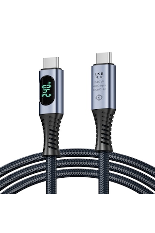 SooPii S42 PD 240W Led Ekranlı Usb 4.0 40g 8k-60hz Type-C Örgülü Kablo