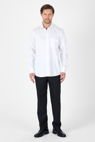 İmza Beyaz Sert Yaka Düz Classic %100 Pamuk Comfort Fit Gömlek 1004250323 Beyaz