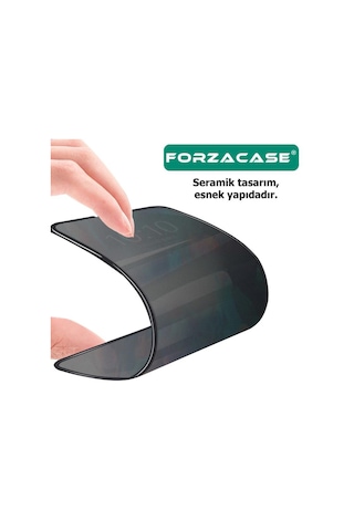 Forzacase Samsung Galaxy Uyumlu S24 İçin Privacy Hayalet Ekran Koruyucu Seramik Film - Fc292 Siyah
