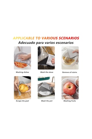 Sihirli Temizlik Bezi Çok Amaçlı Tel Mucize Temizlik Bezi Diğer