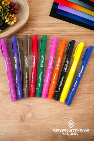 0.6 Mm Japon Uç Fineliner Kalem 10 Renk Türk Malı Diğer