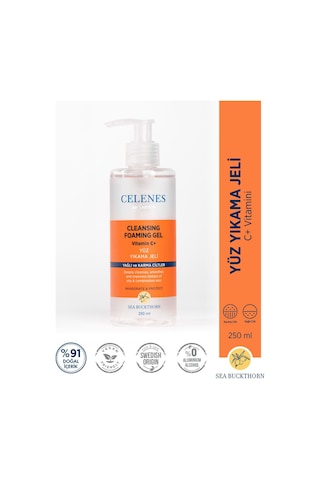 Celenes Sea Buckthorn Yağlı ve Karma Ciltler için Yüz Temizleme Jeli 250 ML