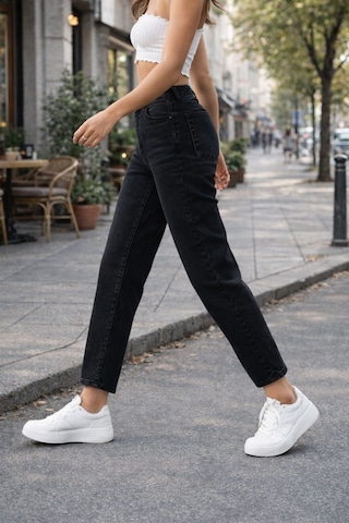 Cedy Denim Kadın Yüksek Bel Soho Boyfriend Jean C599 Siyah