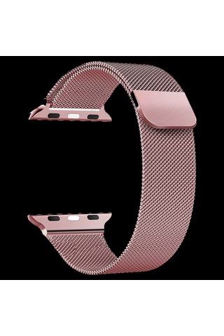 Piili Apple Watch Uyumlu Metal Örgülü 42/44/45 Mm Kayış Rose