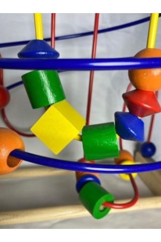 Büyük Ahşap Helezon Yay Labirent Koordinasyon Oyunu