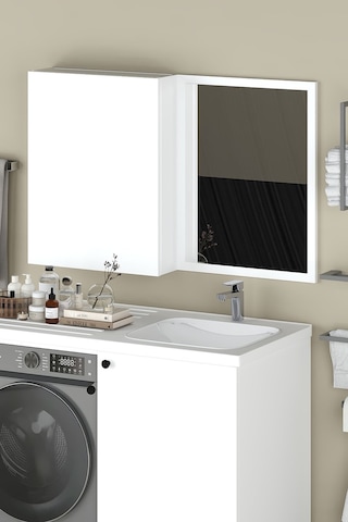 Sany Aynalı Banyo Dolabı, Banyo Üst Dolabı Beyaz