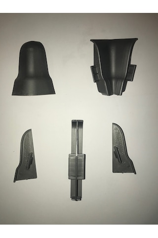 Laminat Parke Süpürgelik Köşe Bağlantı Aparatı 6 CM Antrasit Gri