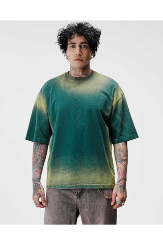 Dark Green Oversize Tshirt Yeşil