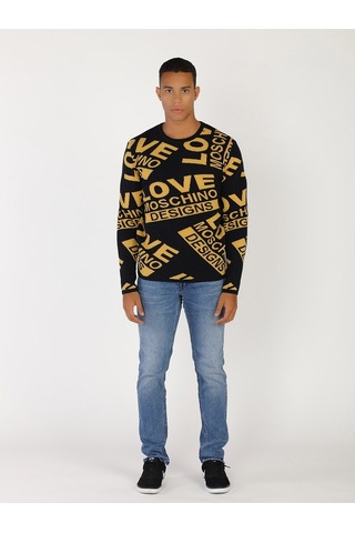 Moschino Moschıno Erkek Kazak / M.Lov.2019.6494 Siyah-Sarı Siyah
