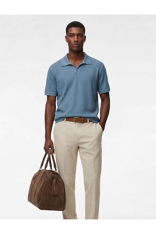 Koton Regular Fit Kısa Kollu Pamuklu Polo Yaka Tişört Mavi 6sam10393mk