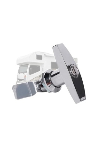 Evrensel T-saplı Kapı Mandalı Kilidi Römork Karavan Rv Kamyonet Kanopi Alet Kutusu Siyah