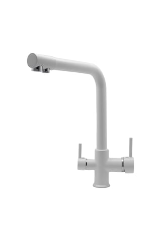 Kustar Beyaz 3 Yollu Arıtmalı Mutfak Eviye Bataryası