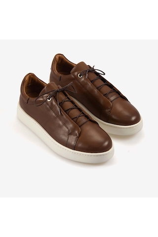 Kemal Tanca Erkek Eva Taban Hakiki Deri Casual Spor & Sneaker Ayakkabı 4444 Ceviz Alkol