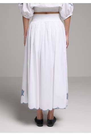 Colin's Colins Maxi Length Jakarlı Kadın Beyaz Etek Cl1079925 Q1.v1 Wht