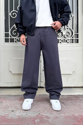 Flaw Bel Lastikli Baggy Gabardin Pantolon Füme Füme