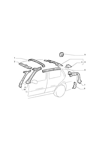 Fiat Siena Sağ Arka Stop Alt Sacı 46424063