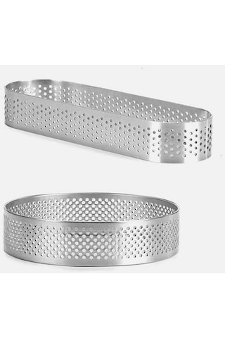 Nar Kalıp Delikli Tart Kalıpları Yuvarlak Ve Oval 2'li