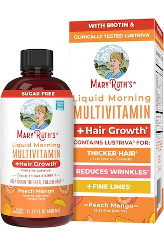 Maryruth's Liquid Morning Multivitamin + Hair Growth Peach Mango 15.22 Fl Oz 450 Ml Usa Menşeii Orijinal Dmmedicineden