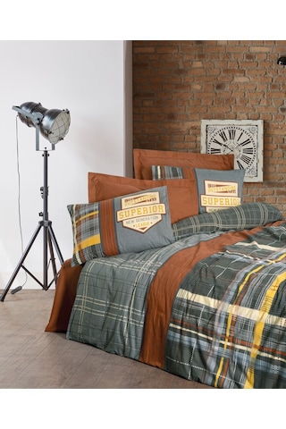 Cotton Box Masculine Çift Kişilik Nevresim Takımı Ramiro Tarçın