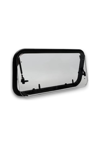 Babarvy 90x45cm 90 Amortisörlü Karavan Camı / Pencere Siyah