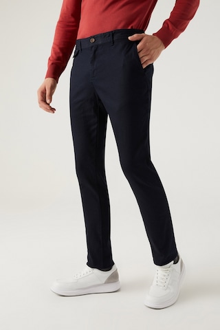Twn Slim Fit Lacivert Armürlü Chino Pantolon 5ecc3s208232m 101