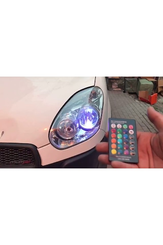 Araç Çakar Lamba Rgb 16 Ledli Ampul Kumandalı Çakarlı Park Ampülü
