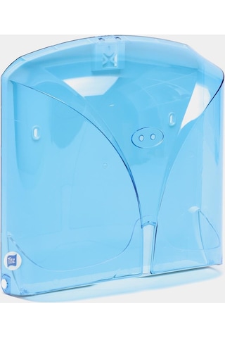 Titiz Tp-267 Z Katlama Kağıt Havlu Dispenseri Aparatı - Şeffaf Mavi - Plastik - 28 Cm. - 1 Adet Şeffaf