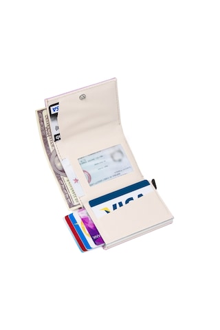 Timsah Desenli Mekanizmalı Otomatik Kızaklı Kartlık Cüzdan Lila