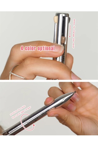 Yifomall 4 Ü 1 Arada Suya Dayanıklı Kaş Kalemi, Doğal Kaşlar İçin Kontür Ve Vurgulama Aracı, Makyaj Malzemesi