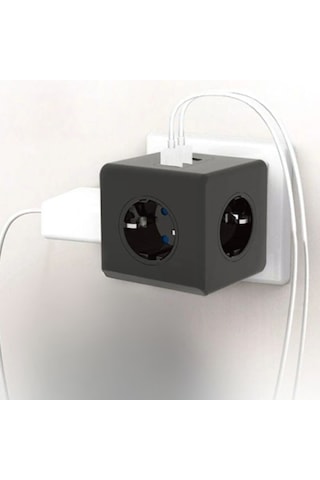Mcg Isıya Dayanıklı Termal Akım Korumalı Ve Çocuk Korumalı 3 Priz Girişli 3 Usb Girişli Küp Priz 1,5 m