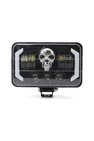5" Rgb Kuru Kafa Angel Skull Off Road Led Lambası