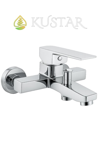 3 Lü Banyo Seti Robot Duş Seti + Kare Lavabo Bataryası + Kare Banyo Bataryası %100 Pirinç krom