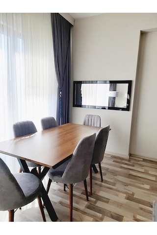 Dfn Wood Mdf Dikdörtgen Siyah Duvar Salon Boy Aynası 150x60 Cm Çok Renkli
