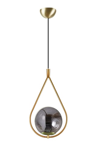 Damla Camlı Tekli Modern Hol Salon Oturma Odası Giriş Tekli Avize Gold