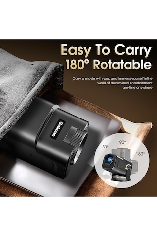 Mini Projektör, 4k Fhd 1920x1080p 180 Taşınabilir Projektör Wifi Android Ve İos Mause