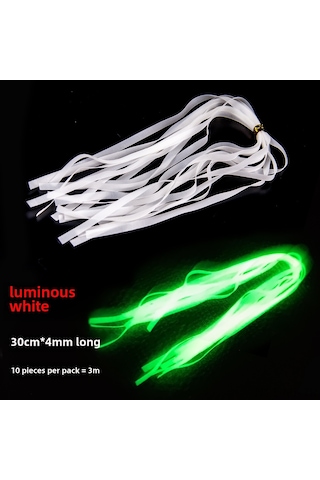 Mufunye Deniz Ve Göl Balıkçılığı İçin Parlak Işıkli Spiral Renkli Yüzen Böcek Kanca Ve Demir Balık Yemi Seti Beyaz Işıklı Şerit