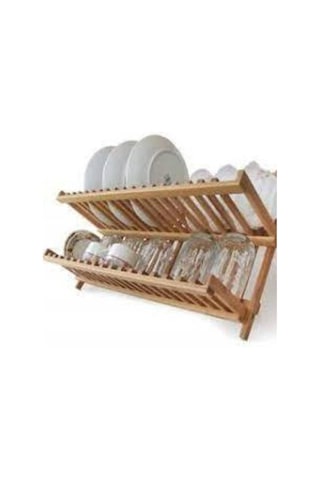 Bambu Bulaşık Sepeti Bambu Tabaklık Bulaşıklık 42 Cm Bambu Bulaşık Sepeti Bambu Tabaklık Fma202157 Çok Renkli