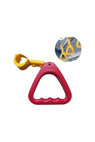 Araç İçi Tutamaç Üçgen El Tutamağı Askı Fonksiyonel Tofaş Dolmuş Otobüs Ofis Ev Kırmızı 1 Adet