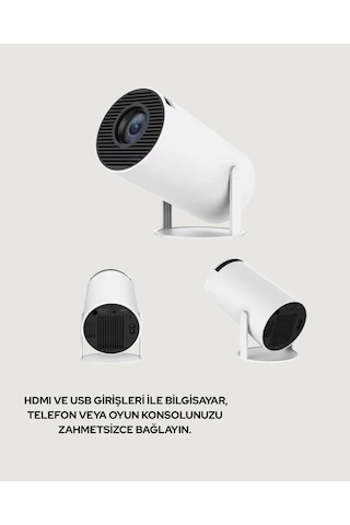 4k - 688 - Uyumlu 130 İnç Full Hd Projeksiyon Cihazı Ve Kablosuz - Flzdgnkr - Aktarım Özelliği