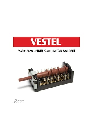Vestel Regal Uyumlu Finlux Fırın Komutatör Şalter V32012450 - 557329106
