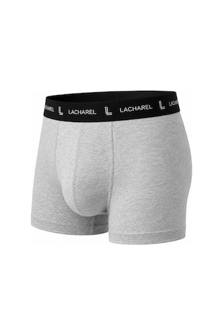 Novalisse Erkek Likralı Pamuklu Nefes Alan Penye Boxer 3'lü Paket - Siyah - Gri - Lacivert Çoklu Renk