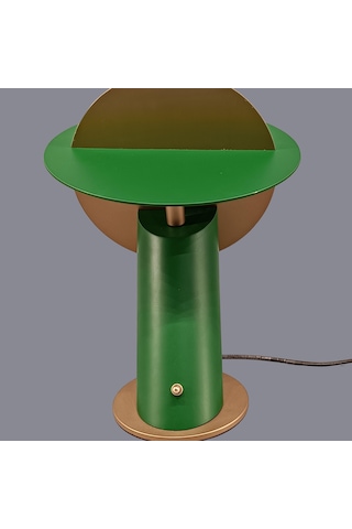 Vela Yeşil Eskitme Gold Masa Lambası