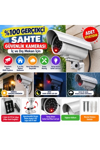 %100 Gerçekçi İç Ve Dış Mekan İçin Sahte Güvenlik Kamerası Adet dır
