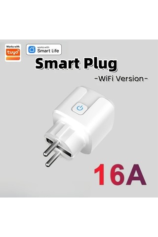 Honeybeeshop Smart Ev Wifi Akıllı Priz 16a Güç Ölçer Tuya Wifi Soket Ses Kontrolü Alexa Google Uyumlu