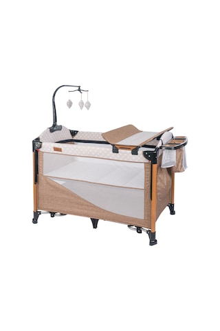 Mamma Luxury Alüminyum Anne Yanı Organizerli Dönenceli Park Yatak Beşik 70 X 110 Cm.