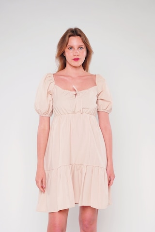 Gabria Omuz Büzgülü Elbise Tas